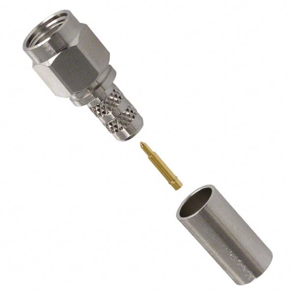 Remington Industries SMA Male Coax Connector Components, Threaded Straight Plug for RG-58, RG-141, RG-303, LMR-195 Cbls 901-9876-RFX - main